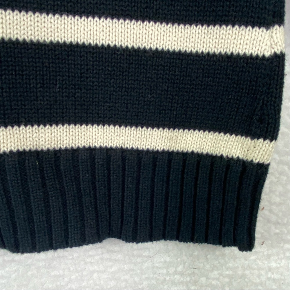 Lauren Ralph Lauren blk & wht boating yachting equestrian sweater. Size Medium - Picture 11 of 12